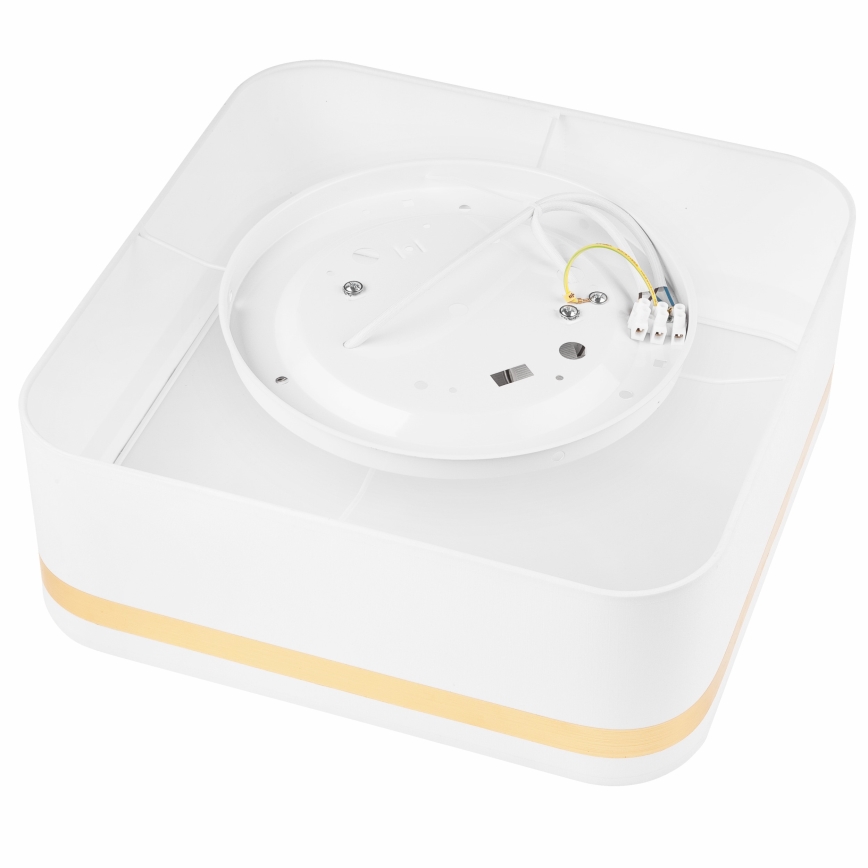 Taklampa SIRJA SQUARE 2xE27/60W/230V 35x35 cm vit