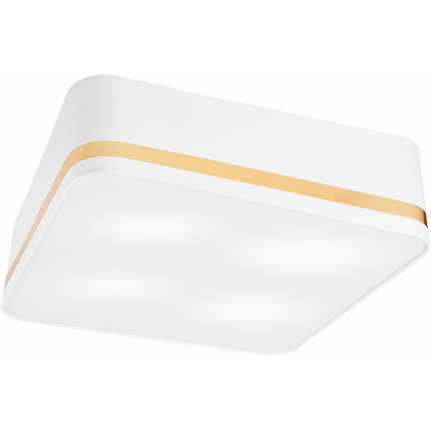 Taklampa SIRJA SQUARE 4xE27/60W/230V 45x45 cm vit