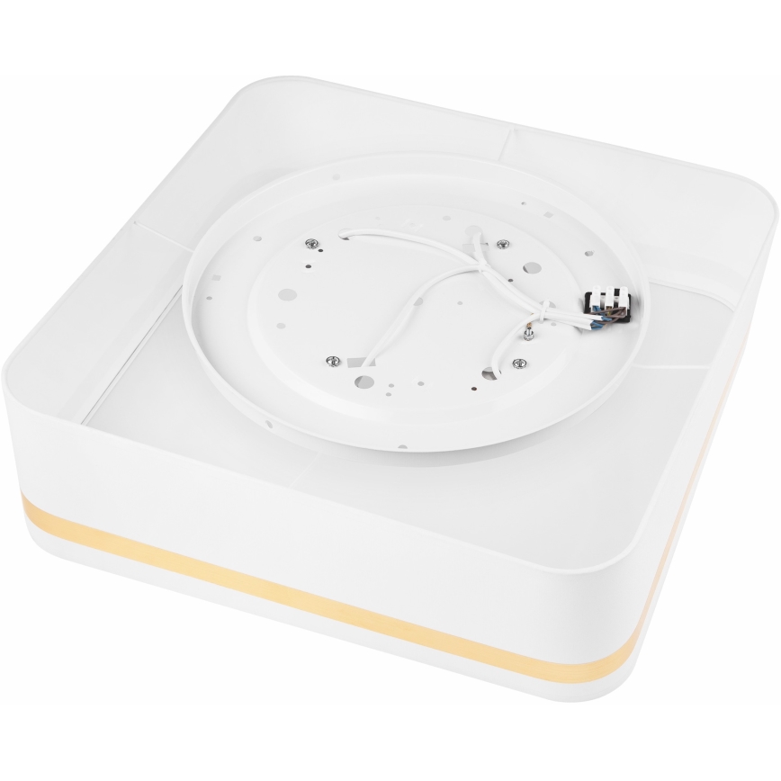 Taklampa SIRJA SQUARE 4xE27/60W/230V 45x45 cm vit