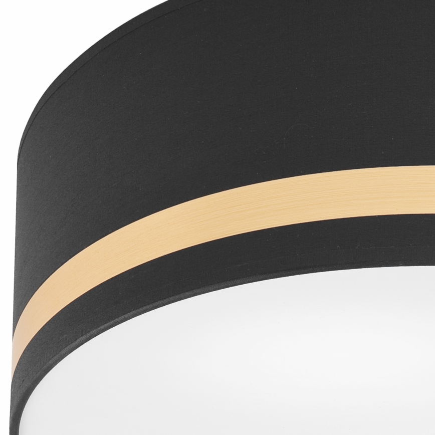 Taklampa SIRJA STRIPE 2xE27/15W/230V diameter 35 cm svart