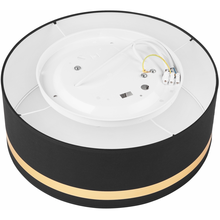 Taklampa SIRJA STRIPE 2xE27/15W/230V diameter 35 cm svart