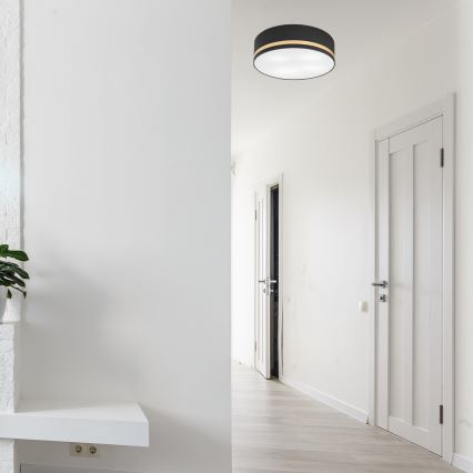 Taklampa SIRJA STRIPE 4xE27/15W/230V diameter 45 cm svart