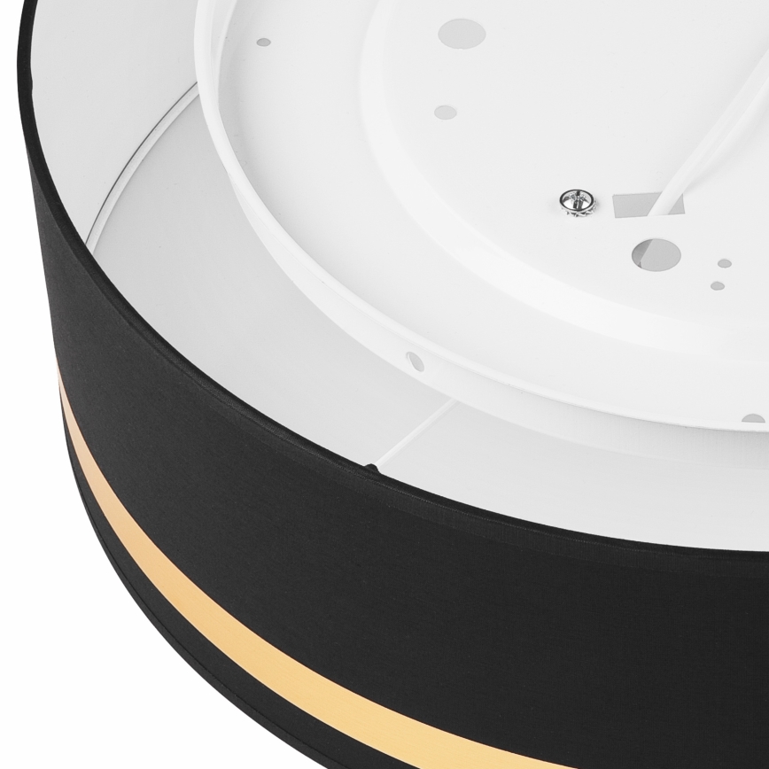 Taklampa SIRJA STRIPE 4xE27/15W/230V diameter 45 cm svart