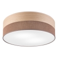 Taklampa SIRJA WOOD 2xE27/15W/230V diameter 45 cm brun/ek