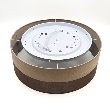 Taklampa SIRJA WOOD 2xE27/15W/230V diameter 45 cm brun/ek