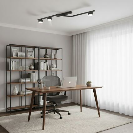 Taklampa SKAN 3xGX53/12W/230V svart