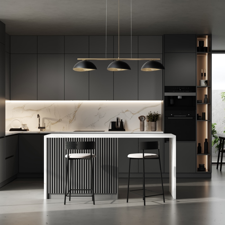 Taklampa på kabel SOLAR 3xE27/60W/230V guld