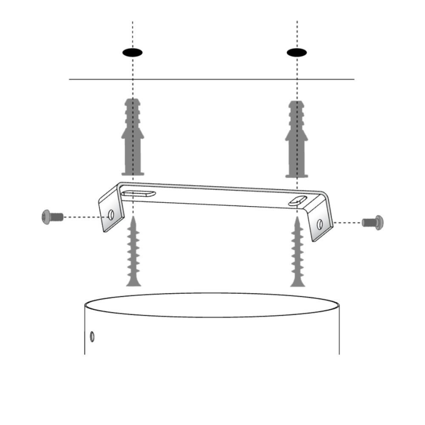 Taklampa på kabel SOLARIS 1xE27/60W/230V Ø 48 cm silver/svart