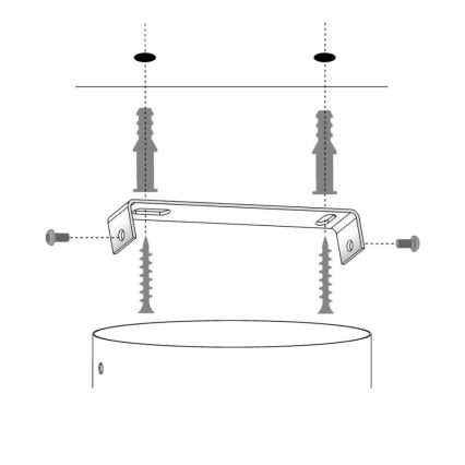 Taklampa på kabel SOLARIS 1xE27/60W/230V Ø 48 cm vit/koppar