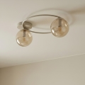 Taklampa SOPRA 2xE14/10W/230V beige/rökbeige