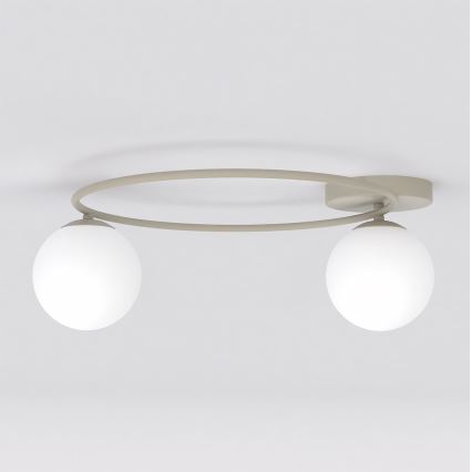 Taklampa SOPRA 2xE14/10W/230V beige/vit