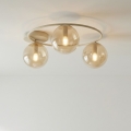 Taklampa SOPRA 3xE14/10W/230V beige/rökbeige