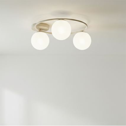 Taklampa SOPRA 3xE14/10W/230V beige/vit
