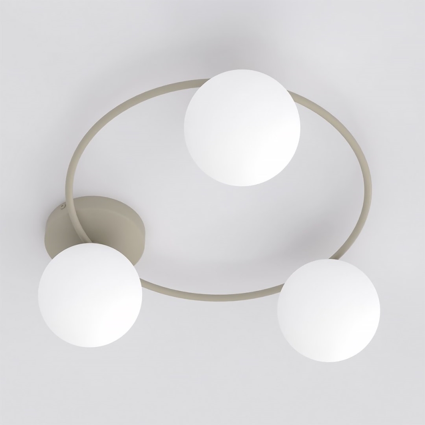Taklampa SOPRA 3xE14/10W/230V beige/vit
