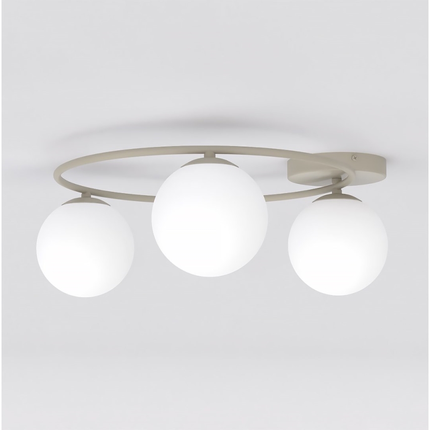 Taklampa SOPRA 3xE14/10W/230V beige/vit