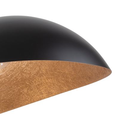 Taklampa på kabel SPACE 2xE27/60W/230V svart/koppar