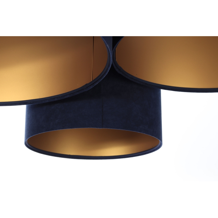 Taklampa SPACE 3xE27/60W/230V blå/guld