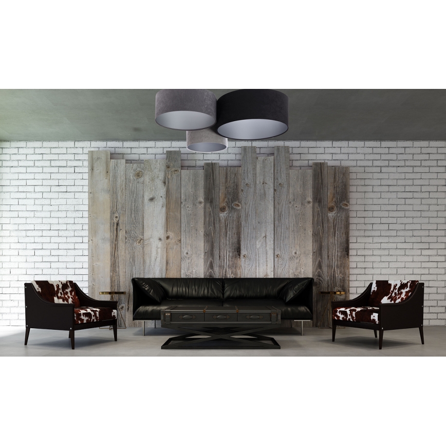 Taklampa SPACE 3xE27/60W/230V grå/svart/silver