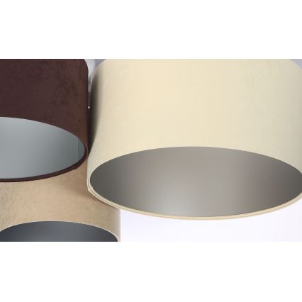 Taklampa SPACE 3xE27/60W/230V grädde/brun/beige