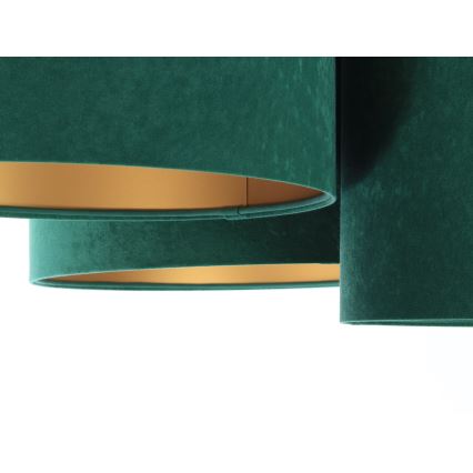 Taklampa SPACE 3xE27/60W/230V grön/guld