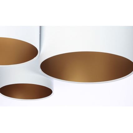 Taklampa SPACE 3xE27/60W/230V vit/guld