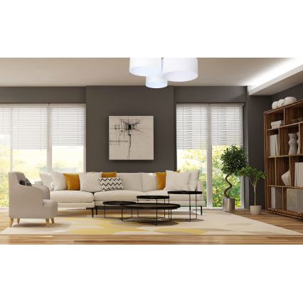 Taklampa SPACE 3xE27/60W/230V vit