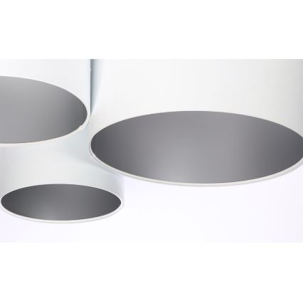 Taklampa SPACE 3xE27/60W/230V vit/silver