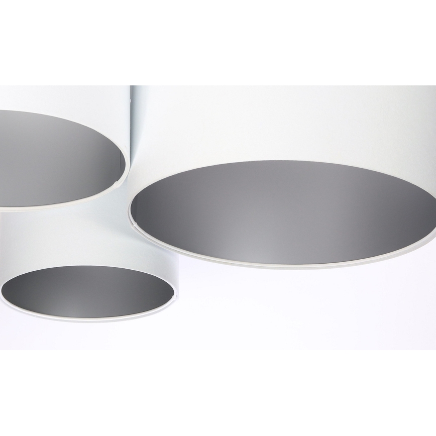 Taklampa SPACE 3xE27/60W/230V vit/silver