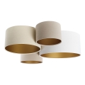 Taklampa SPACE 4xE27/60W/230V beige/vit/guld