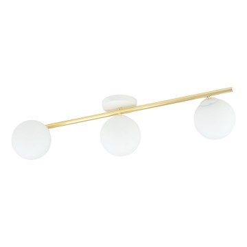 Taklampa SPLENDI 3xE14/10W/230V vit/guld