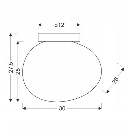 Taklampa STONES 1xE27/40W/230V diameter 30 cm