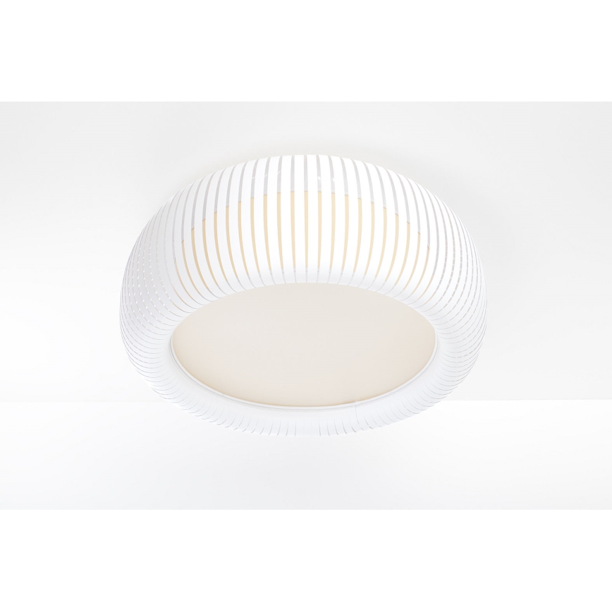 Taklampa STRIPES, 2 x E27, 40 W, 230 V, diam. 55 cm, vit/krämfärgad