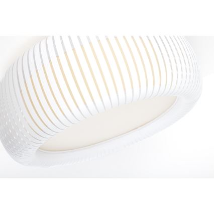 Taklampa STRIPES, 2 x E27, 40 W, 230 V, diam. 55 cm, vit/krämfärgad