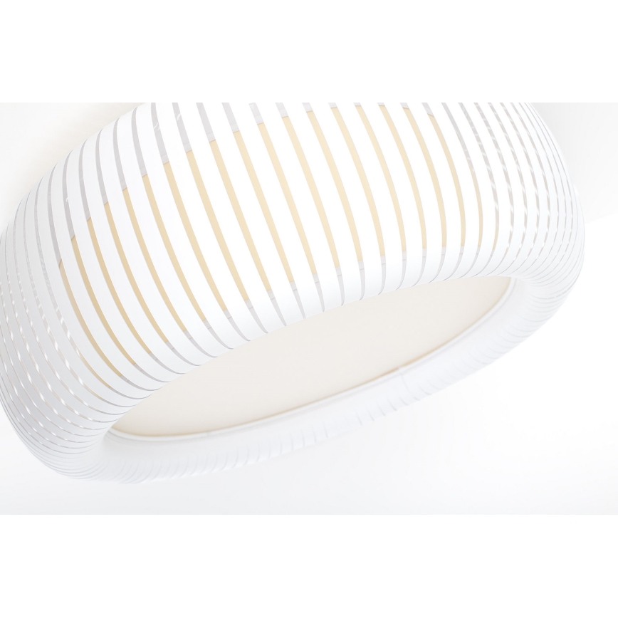 Taklampa STRIPES, 2 x E27, 40 W, 230 V, diam. 55 cm, vit/krämfärgad
