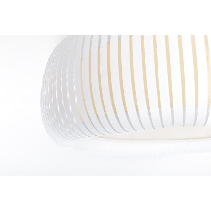 Taklampa STRIPES, 2 x E27, 40 W, 230 V, diam. 55 cm, vit/krämfärgad