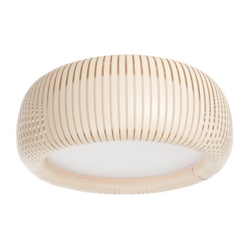 Taklampa STRIPES 2xE27/40W/230V Ø 55 cm krämvit/vit