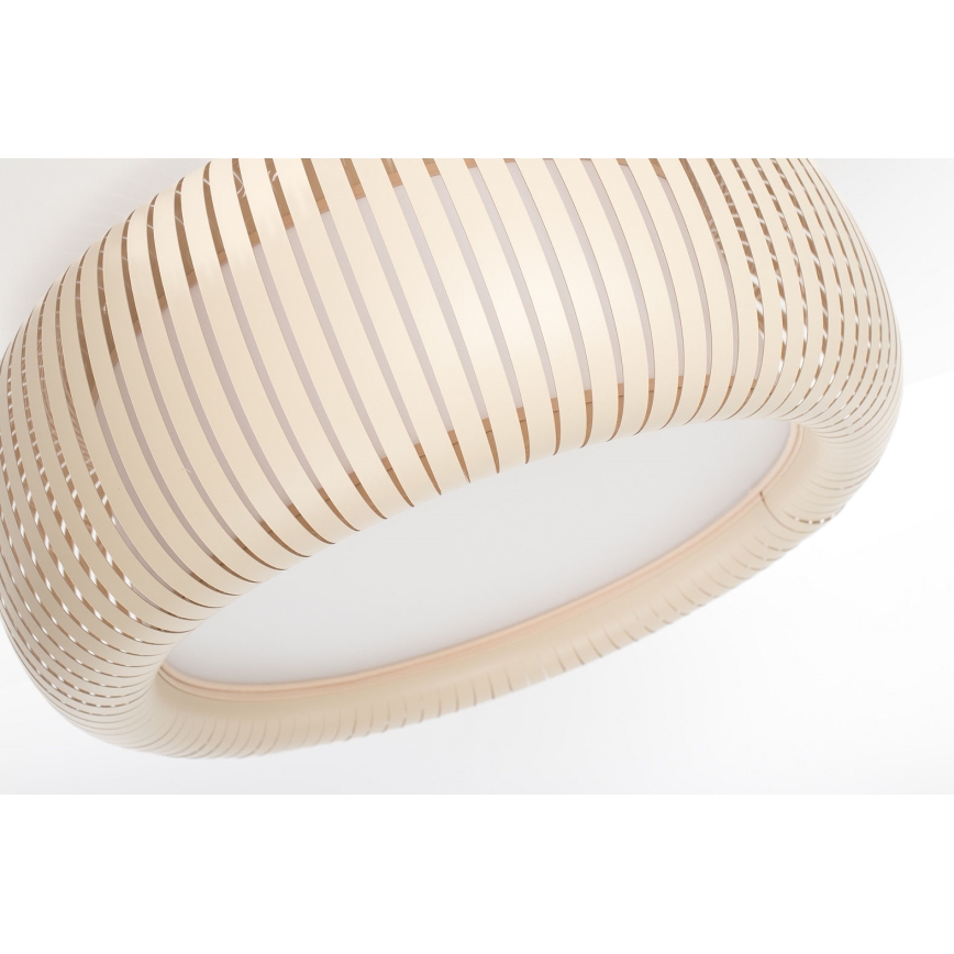 Taklampa STRIPES 2xE27/40W/230V Ø 55 cm krämvit/vit