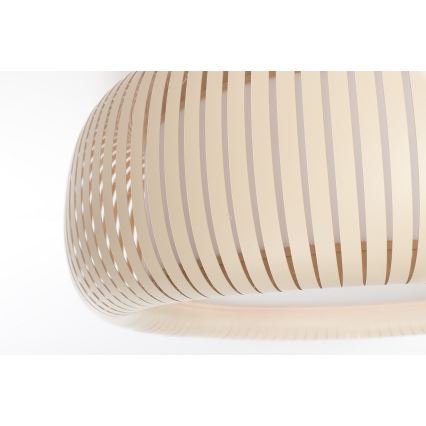 Taklampa STRIPES 2xE27/40W/230V Ø 55 cm krämvit/vit