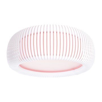 Taklampa STRIPES 2xE27/40W/230V Ø 55 cm vit/rosa