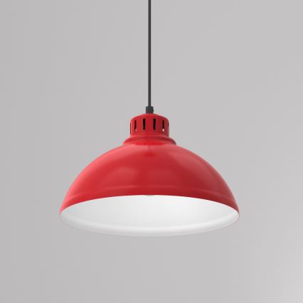 Taklampa på kabel SVEN 1xE27/15W/230V röd