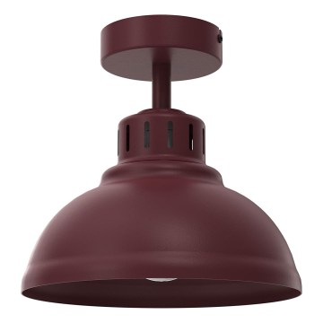 Taklampa SVEN 1xE27/15W/230V Ø 21 cm bordeaux