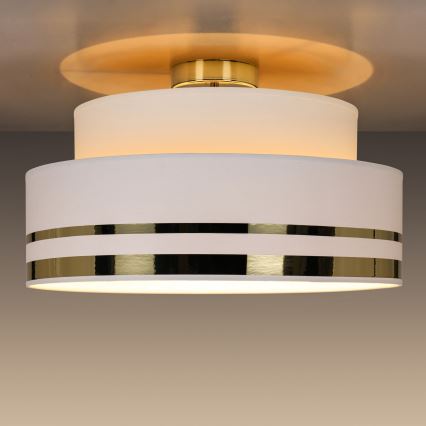 Taklampa TAMI 1xE27/60W/230V diameter 40 cm vit/guld