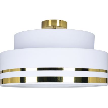 Taklampa TAMI 1xE27/60W/230V diameter 40 cm vit/guld