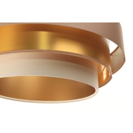 Taklampa på kabel TRINITI 1xE27/60W/230V beige/guld