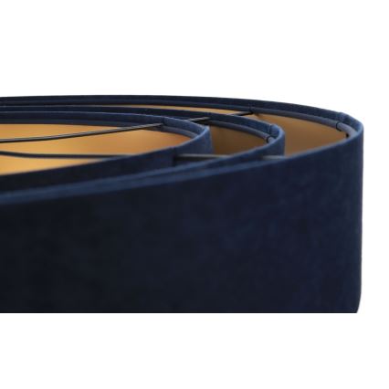 Taklampa på kabel TRINITI 1xE27/60W/230V blå/guld