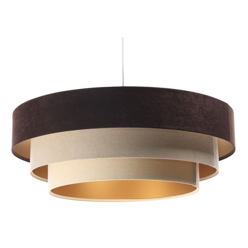 Taklampa på kabel TRINITI 1xE27/60W/230V brun/beige/guld