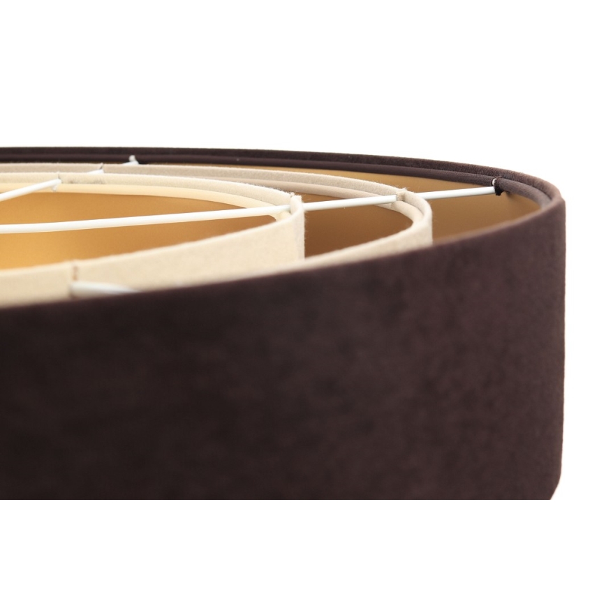 Taklampa på kabel TRINITI 1xE27/60W/230V brun/beige/guld