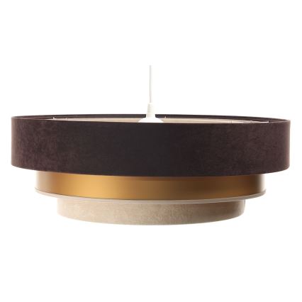 Taklampa på kabel TRINITI 1xE27/60W/230V brun/guld/beige