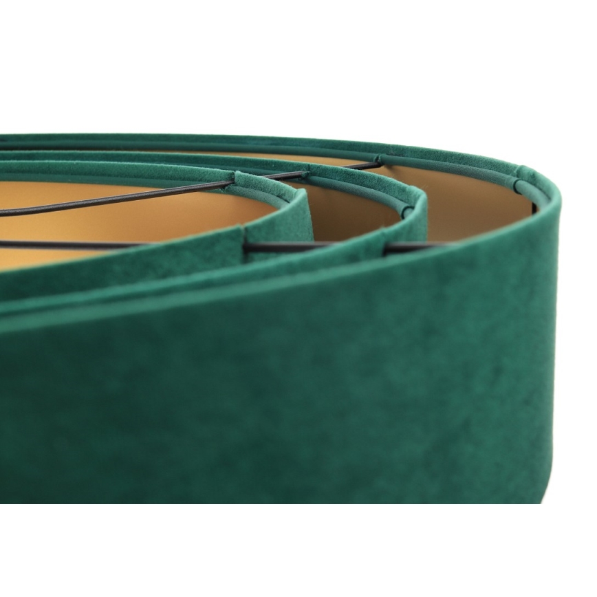 Taklampa på kabel TRINITI 1xE27/60W/230V grön/guld