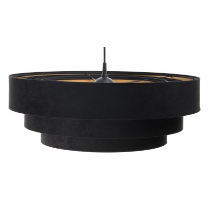 Taklampa på kabel TRINITI 1xE27/60W/230V svart/guld